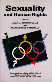 Cover of Sexuality and human rights: proceedings of the 13th world congress of Sexology, 1997.